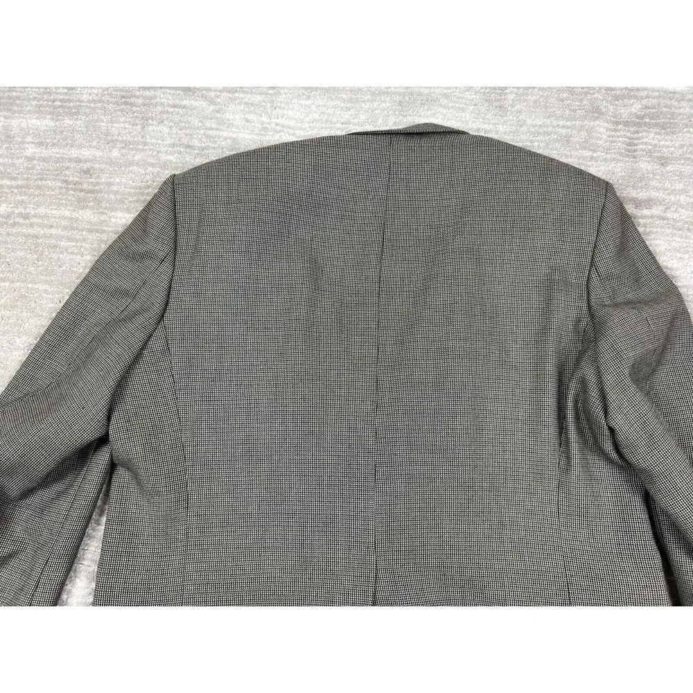Robert Stock Blazer Mens‎ 48R Gray Polyester Wool Jacket Sport Coat